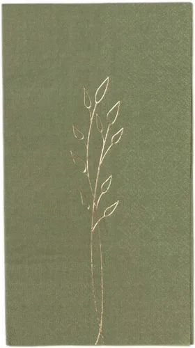 Vista 216 de Efavormart 50 Pack Servilletas de papel para fiestas de 2 capas suaves verde oliva con borde dorado de oro, servilletas para cenas, cócteles