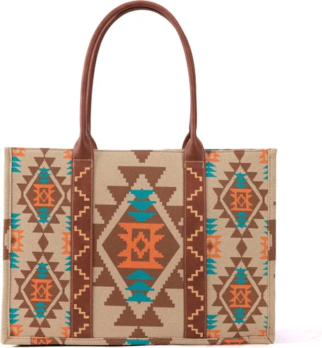 Vista 4 de Wrangler - Cartera para tarjetas de crédito para mujer, estilo bohemio, azteca, con bolsillo con cremallera