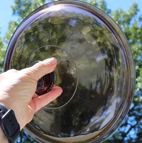 Vista 3 de Corning Visions Ámbar 4.5L - 5 cuartos de galón redondo holandés horno cacerola fuente para hornear