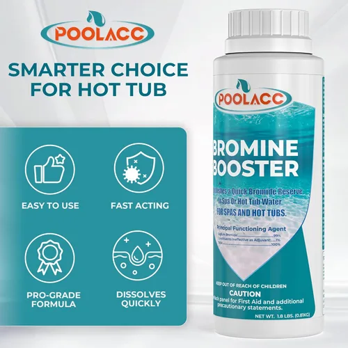 Vista 4 de Potenciador de bromo de 1.8 libras para jacuzzis y spas Bromuro de sodio de acción rápida para construir reserva de bromuro Compatible