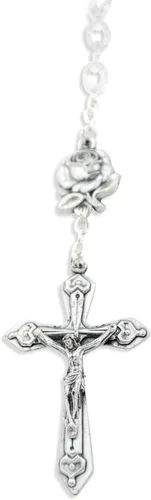 Vista 2 de Venerare Rosario Católico de la Inmaculada Concepción con Cuentas de Vidrio