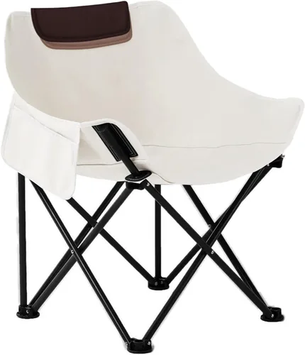 Vista 6 de Silla de camping portátil – Sillas plegables de alta resistencia, plegable, resistente, plegable, ligera, compacta, para campamento al aire libre