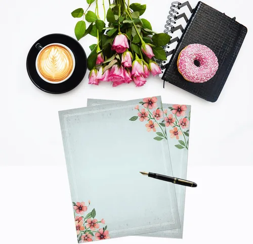 Vista 4 de Notas de letras florales – Invitaciones perfectas para despedidas de soltera, cumpleaños, bodas, fiestas de compromiso, VIP y todas las ocasiones