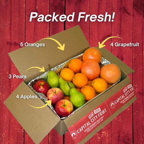 Vista 3 de Capital City Fruit Gourmet - Caja de regalo de frutas frescas mezcladas (16 piezas)