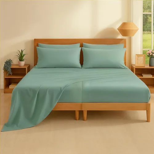 Vista 119 de Casa Platino Juego de sábanas Twin – Sábanas Twin 100% algodón con 2 fundas de almohada, sensación ligera y ajuste seguro, tejido percal crujiente