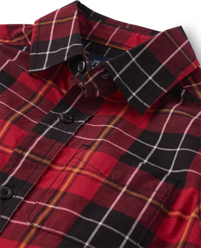 Vista 2 de The Children's Place Boys' Long Sleeve Poplin Button Up Shirt