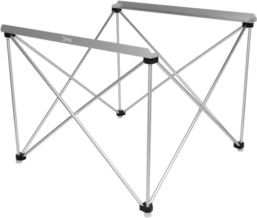 Vista 2 de 3Pod Elevador de disparo portátil de 4 x 4 pies, elevador de construcción de aluminio de capacidad de 450 libras, elevador de disparo compacto