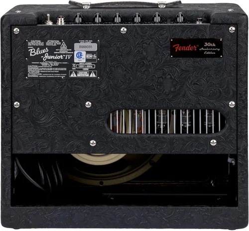 Vista 4 de Fender Blues Junior IV - Paquete de amplificador de 30 aniversario con base de guitarra Amperstand, afinador, cable y Austin Bazaar, paquete de 24