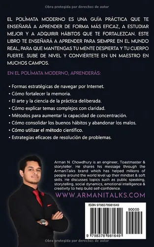 Vista 2 de El Polímata Moderno Cómo aprender mejor, estudiar con eficacia, dominar habilidades, crear hábitos y ser más inteligente (Spanish Edition)