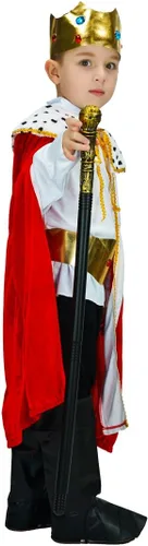 Vista 3 de flatwhite Disfraz de niño de rey y príncipe (10-12 años)