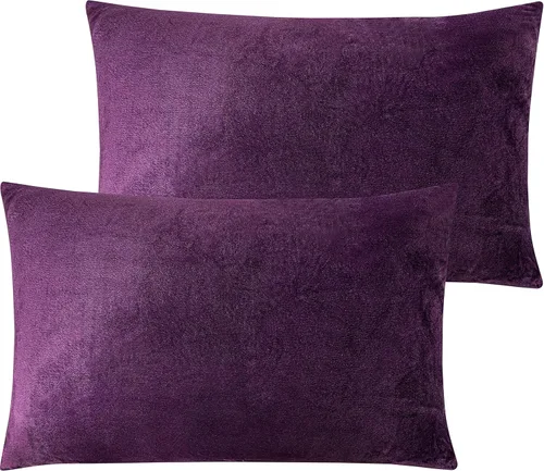 Vista 12 de BEDSUM Juego de 2 fundas de almohada cuadradas decorativas de terciopelo, lujosas, fundas de cojín europeas de 18 x 18 pulgadas, fundas de almohada