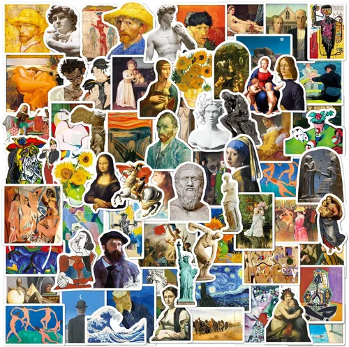 Vista 9 de DothRayan Calcomanías artísticas para niños, adolescentes y adultos, 100 unidades, lindas calcomanías estéticas de vinilo impermeables para botella