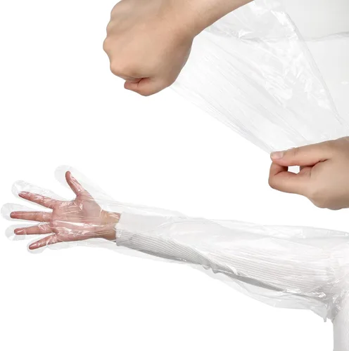 Vista 8 de 50 guantes desechables para aderezo de 1.6 mil, longitud al hombro, guantes de vestir para campo de caza, para limpieza de ciervos