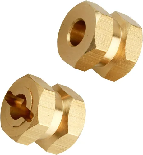 Vista 9 de 4 extensiones de cubos de rueda de latón RC de 0.472 pulgadas, espaciadores de ruedas, adaptador de unidad hexagonal para 1/10 RC Crawler Axial