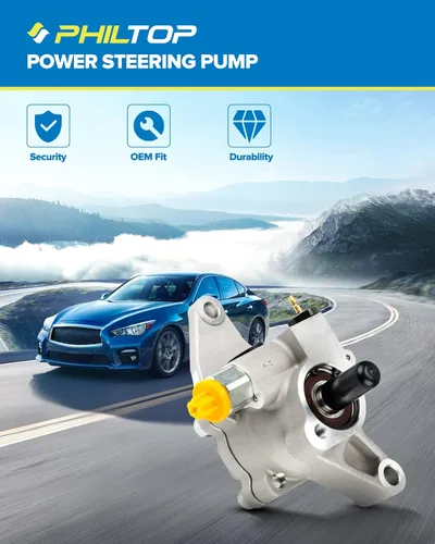 Vista 28 de PHILTOP Bomba de dirección asistida 21-5260 OE apta para Elantra 2001-2005, Tiburon 2003-2008, bomba de asistencia de dirección 571002D100