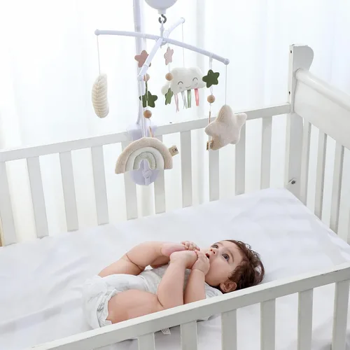 Vista 8 de Móvil para Cuna 35 Canciones de Cuna, Móviles de Algodón para Bebés para Cunas y Pack N Play, Fácil de Instalar, Juguetes de Animales de Peluche