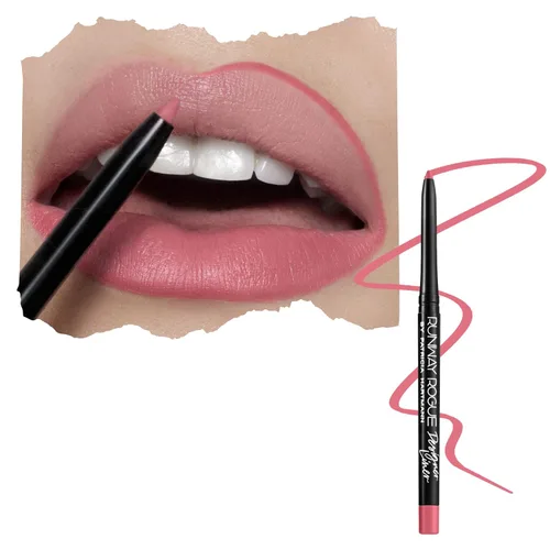Vista 17 de Runway Rogue Designer Liner Lápiz Delineador de Labios, Lápiz Delineador de Labios Mate Rosa Suave-Malva y Sacapuntas para Delineador de Labios, 'A