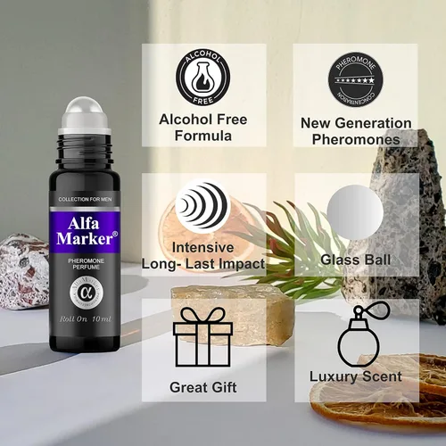 Vista 3 de Set de Perfumes de Feromonas para Hombre - Aceite Hombre 0.2 fl oz + Hombres Rollon 0.3 fl oz