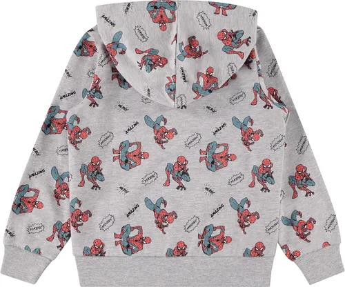 Vista 2 de Marvel Sudadera con capucha de Spiderman para niños pequeños - Spiderman, Ironman, Capitán América y Hulk para niños pequeños con cremallera y cómics