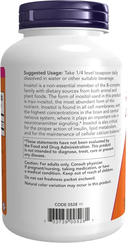 Vista 3 de Now Foods Inositol en polvo, 8 oz.