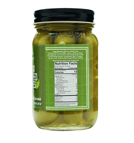 Vista 43 de Green Jay Gourmet Aceitunas Rellenas de Queso Jalapeño Jack – Aceitunas Verdes Rellenas de Queso para Guarnición de Cóctel y Tabla de Quesos