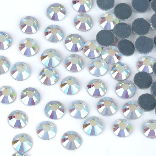 Vista 30 de 1440 piezas de diamantes de imitación termoadhesivos SS20 color púrpura2 con parte posterior plana, gemas de cristal de vidrio para ropa, camisas