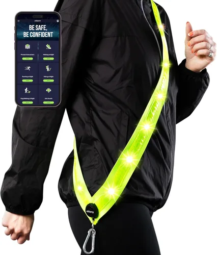 AVANTO - Banda reflectante LED, original, luces de correr para corredores, recargable por USB, cinturón reflectante fuerte para paseadores de