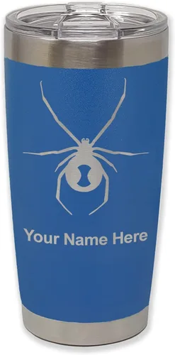 Vista 36 de LaserGram Vaso personalizado de 20 onzas, araña viuda negra (negro)