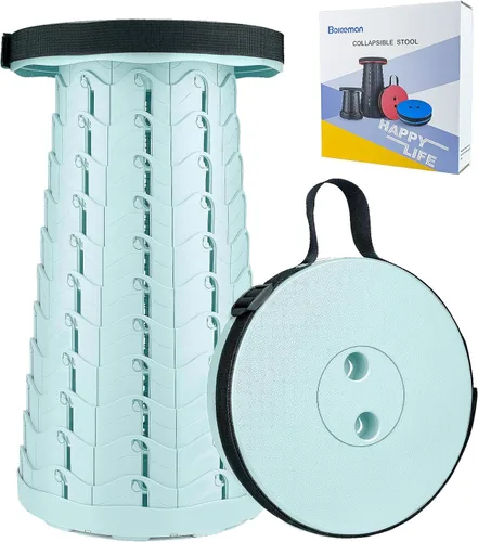 Vista 12 de Boreeman Taburete plegable mejorado, ligero pero más resistente, con capacidad de carga, 400 libras, taburete plegable portátil para camping, pesca