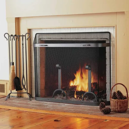Vista 3 de Pilgrim Home and Hearth Pilgrim Serie SGI - Protector de chispas para chimenea, 31 pulgadas de ancho x 31 pulgadas de alto x 6.5 pulgadas