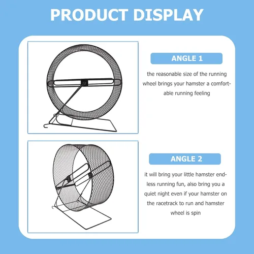 Vista 8 de TEHAUX Chinchilla Wheel Hamster Running Wheel Hedgehog - Juguete para correr con estante para hámster, rueda de ejercicio silenciosa