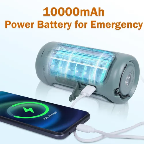 Vista 3 de AYAMAYA - Luces de campamento plegables recargables, linterna LED de campamento de 10000 mAh con energía de emergencia integrada, linterna portátil