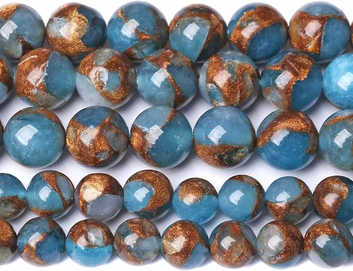 Vista 86 de 10MM 36 Cuentas de Piedras Preciosas de Larimar Azul Natural para Hacer Joyería, Pulseras DIY