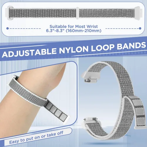 Vista 4 de Bandas de Nylon Compatibles con Fitbit Inspire 3/Inspire 2/Inspire/Inspire HR/Ace 3/Ace 2, Correas de Repuesto Deportivas Transpirables Suaves