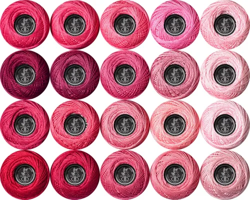 Vista 12 de 1500Y 15 bolas de perlas tamaño cardenal 8 colores del arco iris para ganchillo Hardanger punto de cruz bordado a mano