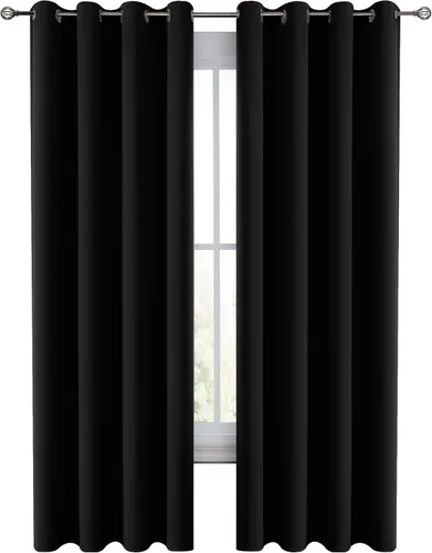 Vista 27 de LUX Décor - Juego de 2 paneles de cortinas opacas de alta calidad de 63 pulgadas de largo, cortinas de oscurecimiento de habitación con aislamiento