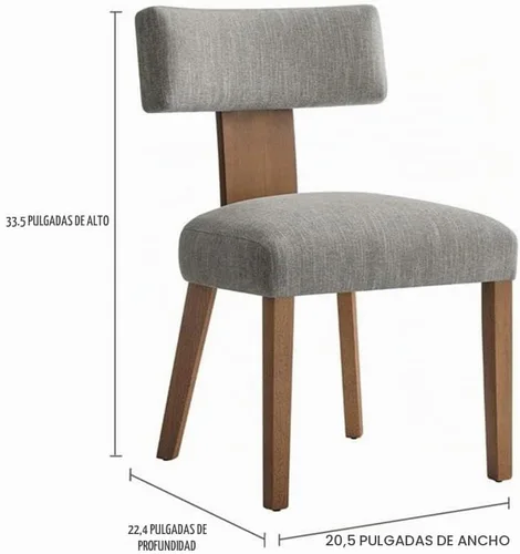 Vista 3 de Modway Nalani - Juego de 2 sillas de comedor sin brazos en tejido jaspeado, color marrón oscuro, sillas auxiliares contemporáneas con patas