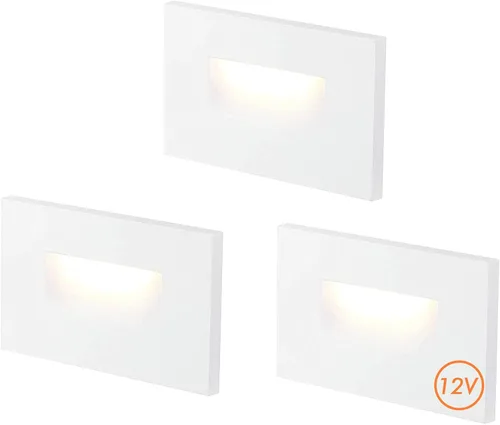 Vista 9 de Cloudy Bay 3 colores 12 V luz LED de baja tensión, 3000 K/4000 K/5000 K, luz de escalera, bronce aceitado, paquete de 3