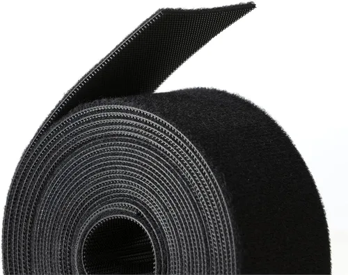 Vista 10 de Rollo reutilizable de cierre de gancho y bucle fuerte de 1 1/2 "x 16' (1 1/2" de ancho, 16 pies de largo) córtalo a la longitud deseada - Negro