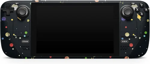 Vista 3 de TACKY DESIGN Galaxy Skin compatible con Steam Deck Skin, Kawaii Planets Steam Deck Accessories Vinyl 9.8ft Calcomanía completa Kawaii Steam Deck