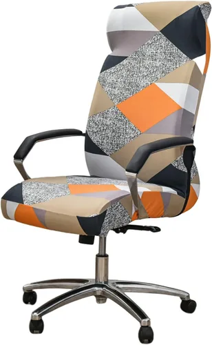 Vista 9 de Funda elástica para silla de oficina con cremallera, funda impresa para silla de computadora para silla con reposabrazos, universal, extraíble