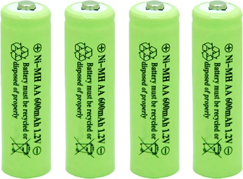 Vista 8 de Ni-Mh AA 600mAh 1.2V batería recargable para luces solares al aire libre lámpara de jardín (paquete de 4)
