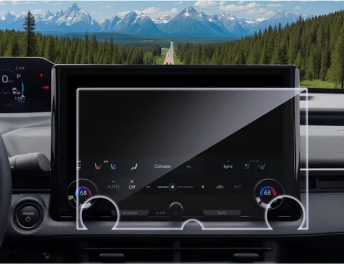Vista 18 de CDEFG Protector de pantalla de automóvil con control central, protector de pantalla táctil para Dodge RAM 1500/2500/3500 Uconnect 2013-2018, vidrio