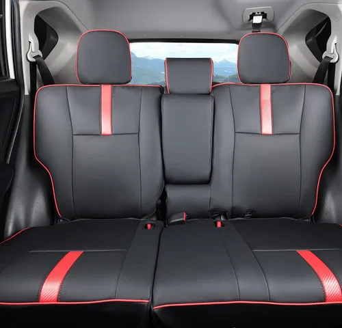 Vista 48 de Fundas de asiento RAV4 de ajuste personalizado, piel sintética impermeable para Toyota RAV4 2013-2018 (beige)