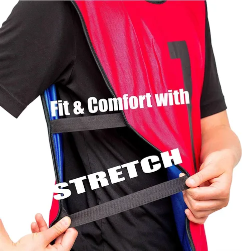 Vista 6 de LVL10 Pro Sports Pinnies - Reversible Numbered Pinnies with Premium Fabric, Comfortable Fit and Fade-Resistant Print - 6 Pack