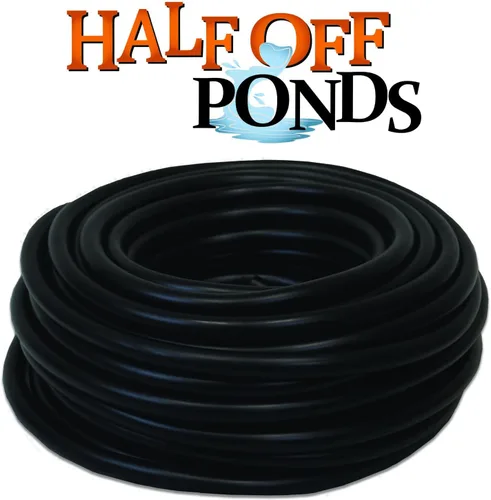 Vista 5 de Half Off Ponds Tubo de vinilo negro con peso autodesentable de 3/8" x 100' para aireación de estanques, jardines acuáticos y lagos