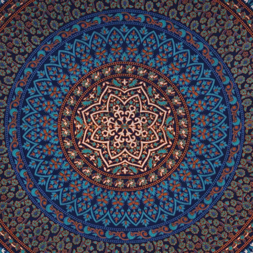 Vista 3 de Bless International - Tapiz hippie indio gitano bohemio psicodélico de algodón mandala colgante en la pared multicolor mandala grande tapiz hippie