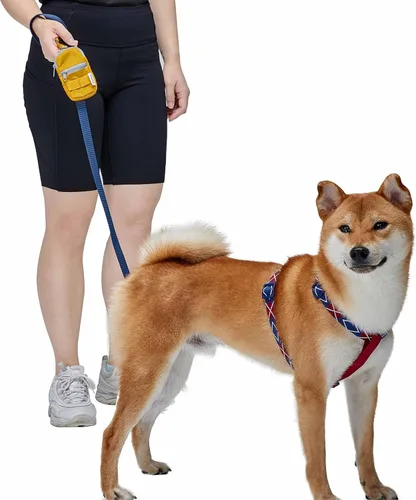 Vista 4 de Blueberry Style Dispensador de bolsas de basura de perro ámbar, accesorio de correa para bolsa de excrementos de perro, incluye 1 rollo de bolsas