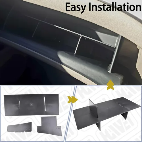 Vista 5 de HGWEI Organizador de Guantera Compatible con Honda Pilot 2016-2022 / Ridgeline 2017-2022 2023/ Passport 2019-2022 2023 Accesorios, Bandeja
