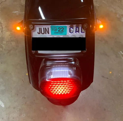 Vista 2 de Micron LED Rear Turn Signals for HD Harley Davidson Dyna/Sportster/Softail '99-up Aluminum Housing (Amber, Chrome)